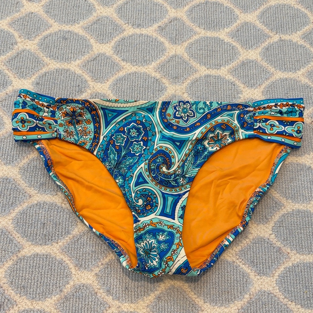 Trina Turk Blue and Orange Paisley Bikini